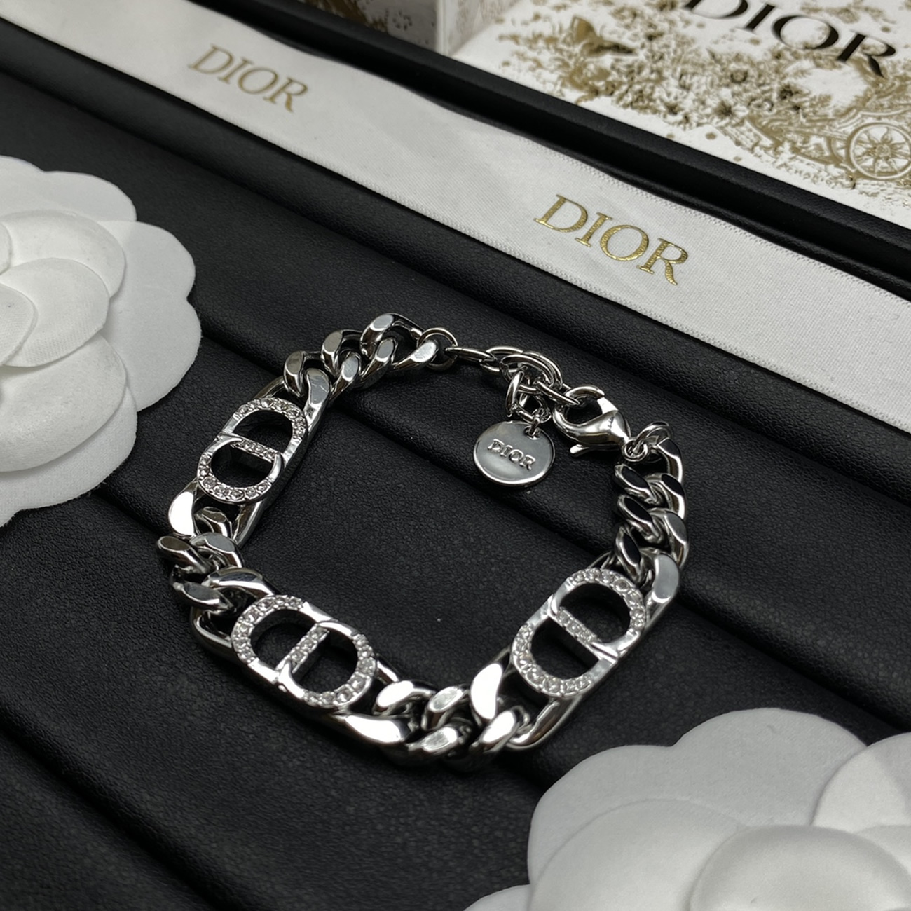 Dior Logo Text Chain Bracelet (6) - www.newkick.vip